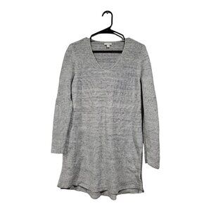 Pure Jill Women's Grey Long-Sleeved Crew-Neck Lightweight Sweater Top Si…